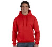Fruit Of The Loom Adult Super Cotton Hooded Pullover Sweatshirt, 2XL, True Red