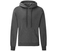 Fruit of the Loom Adults Unisex Classic Hooded Sweatshirt (Dark Grey) - Size Medium