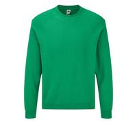 Adults Unisex Classic Raglan Sweatshirt - Heather Green / S