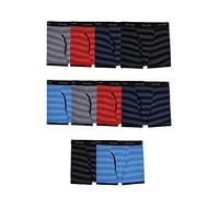 Fruit of the Loom Boys' and Toddler Boxer Briefs, Tag Free & Breathable Underwear, Color Multipacks, 10 Pack-Assorted Stripes, L (Pack of 10)