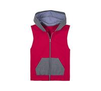 Fruit of the Loom Boys' Fleece Sweatshirts, Hoodies, Sweatpants & Joggers Vest, True Red/Charcoal Heather/Times Square Navy Stripe, XL