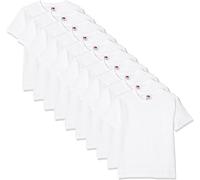 FRUIT OF THE LOOM Boy's Kids 10 Pack T-shirt T Shirt, White, 12-13 Years UK