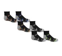 Fruit of the Loom Boy's Little 6 Pair Pack Half Cushion Socks Black assort 9-2.5