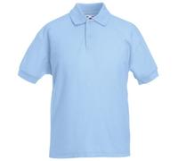 Fruit of the Loom Boys' Polo Shirt multicolour Sky Blue 9-11 Years