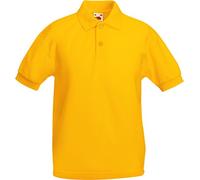 Fruit of the Loom Boys' Polo Shirt yellow sunflower 12-13 Years