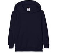 Fruit of the Loom Boy's Pull-over Classic Pull-over Long Sleeve Hooded Sweat, Deep Navy, 7-8 Years (Manufacturer Size: 128)