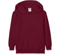 Fruit Of The Loom Boy's Pull-over Classic Pull-over Long Sleeve Hooded Sweat, Red (Burgundy), 12-13 Years (Manufacturer Size: 152)