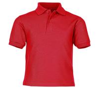 Fruit of the Loom Boys' Pique Short-Sleeved Polo Shirt Red 7-8 Years