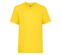 Fruit of the Loom boys' t-shirt. - Yellow - 128 cm