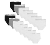 Fruit of the Loom Boys' Tag Free Cotton Briefs (Assorted Colors), Boys - 14 Pack - Black/White/Grey, XS