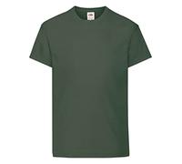 FRUIT OF THE LOOM Boy's Valueweight Short Sleeve T Shirt, Green (Bottle Green), 12-13 Years UK
