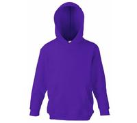Fruit of the Loom Children’s Hooded Sweatshirt, purple, One Size