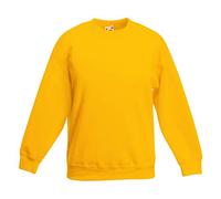 Fruit of the Loom children’s sweatshirt, various colours - Yellow - 6 Years