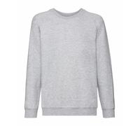 Fruit of the Loom Childrens Classic Raglan Sweatshirt Kids Round Neck School TOP