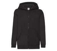 Fruit of the Loom Childrens/Kids Unisex Hooded Sweatshirt Jacket (14-15) (Black)