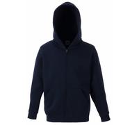 Fruit of the Loom Childrens/Kids Unisex Hooded Sweatshirt Jacket (14-15) (Deep Navy)