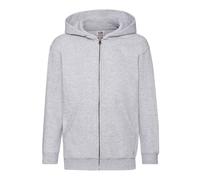 Fruit of the Loom Childrens/Kids Unisex Hooded Sweatshirt Jacket (7-8) (Heather Grey)