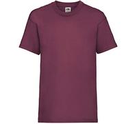 Fruit of the Loom Childrens T Shirt in Burgundy Size 3-4 (SS6B)