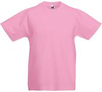 Fruit of the Loom Childrens T Shirt in Pink Size 12-13 (SS6B)