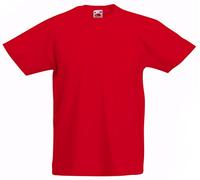 Fruit of the Loom Childrens T Shirt in Red Size 7-8 (SS6B)