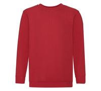 Set In Sleeve Sweatshirt Fruit Of The Loom Red 3-4 Years