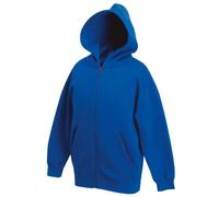 Fruit of the Loom Childrens Zip Through Hooded Sweatshirt (ROYAL BLUE, AGE 14/15)