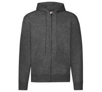 Fruit Of The Loom Classic 80/20 Hooded Sweatshirt Jacket with Double Fabric Hood