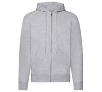 Fruit Of The Loom Classic 80/20 Hooded Sweatshirt Jacket with Double Fabric Hood