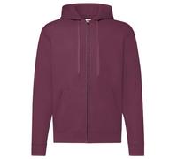 Fruit Of The Loom Classic 80/20 Hooded Sweatshirt Jacket with Double Fabric Hood