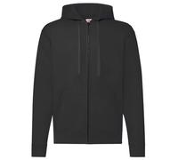 Fruit Of The Loom Classic 80/20 Hooded Sweatshirt Jacket with Double Fabric Hood