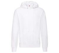 Fruit Of The Loom Classic 80/20 Hooded Sweatshirt White Double Fabric Hood