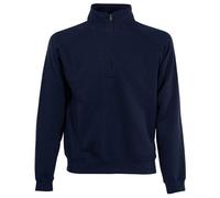 Fruit Of The Loom Classic 80/20 Zip Neck Sweatshirt with Cadet Collar