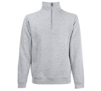 Fruit Of The Loom Classic 80/20 Zip Neck Sweatshirt with Cadet Collar