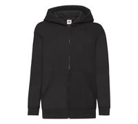 Fruit of the Loom Classic Full Zip Hoodie in Black | Size: 14-15 Years Fruit Of The Loom Black 14-15 Years