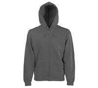 Fruit of the Loom Classic Hooded Sweat Jacket Men's Hooded Sweatshirt Jacket Hoodie + Web-Textilien24 Fabric Bag - S M L XL XXL 3XL 4XL 5XL