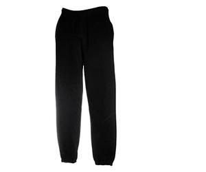 Fruit of the Loom Classic Jog Pants Men's Jogging Bottoms 1/2 with Elastic or Open Leg Cuffs, 1 x black elastic + 1 Hl purchase notepad, 3XL
