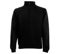 Fruit of the Loom Classic Mens 1/4 Zip Neck Sweatshirt Plain Pullover Jumper