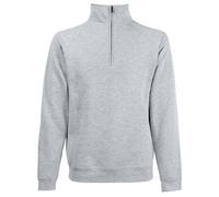 Fruit of the Loom Classic Mens 1/4 Zip Neck Sweatshirt Plain Pullover Jumper