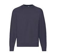 Fruit of the Loom Classic Raglan Sweat + Free MyShirt Fabric Bag, Deep navy blue, XL
