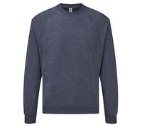 Fruit of the Loom Classic Raglan Sweatshirt Heather Navy M