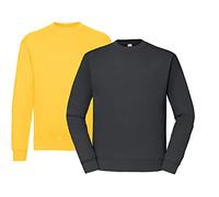Fruit of the Loom Classic Set-in Sweat, 1x Gelb, 1x Graphit & 1x Hlkauf Block, XL