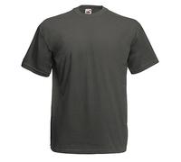 Fruit of the Loom - Classic T-Shirt 'Value Weight' - Men, Dark Grey, Small