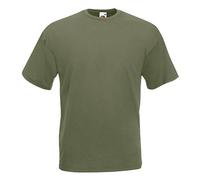 Fruit of the Loom - Classic T-Shirt 'Value Weight' - Men, olive, Small