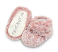 Fruit of the Loom Cozy Thermal Wrap Booties with Non-Skids for Baby Girls Boys Unisex - Pink (12-18 Months)