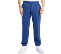 Fruit of the Loom Men's Eversoft Fleece Elastic Bottom Sweatpants with Pockets, Relaxed Fit, Moisture Wicking, Breathable, Mellow Blue, Large