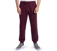 Fruit of the Loom Men's Eversoft Fleece Joggers with Pockets, Relaxed Fit, Moisture Wicking, Breathable, Tapered Sweatpants, Maroon, XXL