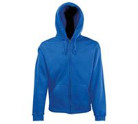 FRUIT OF THE LOOM FULL ZIP HOODED SWEAT - 9 COLOURS (MEDIUM 40/42", ROYAL BLUE)