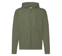 Fruit of the Loom Full Zip Hoodie Hoody Hooded Sweatshirt NO LOGO