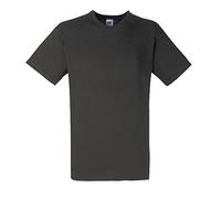 Fruit of the Loom Gents’ Valueweight V-Neck T-shirt, Men, 61-066-0, Light black (light graphite), XL