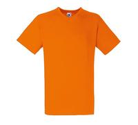 Fruit of the Loom Gents’ Valueweight V-Neck T-shirt, Men, 61-066-0, Orange, XL